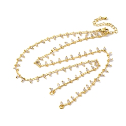 Лабрадорита Латунь кабель цепи ожерелье изготовление, с натуральным лабрадорита, стойки покрытие, долговечный, реальный 18 k позолоченный, спаянный, 19.49 дюйм (49.5 см)