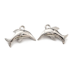 Platinum CCB Plastic Pendants, Shark Charm, Platinum, 21.5x32x8mm, Hole: 2.8mm