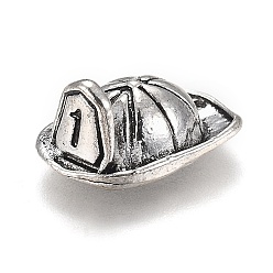 Античное Серебро Сплавочные подвески тибетского стиля, пожарный, шляпа пожарного, античное серебро, 18.5x14x9 мм, отверстие : 1 мм, 75~80 шт / пакет