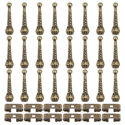 Античная Бронза Набор для поиска железного галстука-боло своими руками, античная бронза, 18~32.5x7~9x5 мм, отверстие : 3 мм