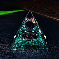 Аметист Каменная пирамида из натурального аметиста и оргона, портивный генератор энергии, Целебная каменная пирамида для борьбы со стрессом, принести удачу и богатство, 60 мм