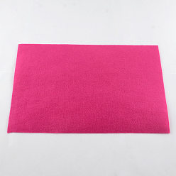 Medium Violet Red Non Woven Fabric Embroidery Needle Felt for DIY Crafts, Square, Medium Violet Red, 298~300x298~300x1mm, about 50pcs/bag
