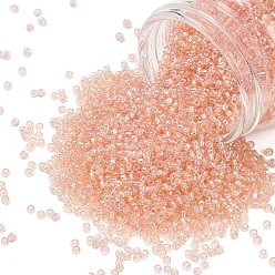 (169) Transparent AB Rosaline Тохо 11/0 круглые бусины, японский бисер, (169) прозрачный ab rosaline, 2.2 мм, отверстие : 0.8 мм, Около 50000 шт / фунт