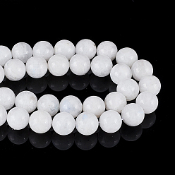Rainbow Moonstone 1 нити из натуральных радужных бусин лунного камня, круглые, 10 мм, отверстие : 0.8 мм, около 40~41 шт / нитка, 15.5~16.3 дюйм (39.37~41.4 см)