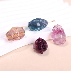 Pi Xiu Резные бусины из натурального флюорита, Pi Xiu, 24x17 мм