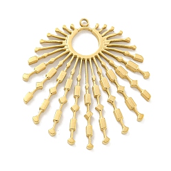 Настоящее золото 18K Вакуумное покрытие pvd 304 подвески из нержавеющей стали, очарование солнца, реальный 18 k позолоченный, 34.5x31.5x1.5 мм, отверстие : 1.5 мм