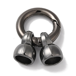 Черный Цвет Металла Кольцо стойки покрытие латунные пружинные кольца, долговечный, без свинца и без кадмия, металлический черный , 38 мм, отверстие : 1.5 мм