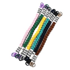 (52) Непрозрачная лаванда Нейлоновые ремни, Застежка из сплава для брелока, сумки, ремешка для телефона, с пружинными кольцами ворот, разноцветные, 350x15~16 мм