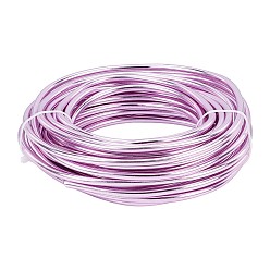 Ярко-Розовый Круглый анодированный алюминиевый провод, для изготовления ювелирных изделий, ярко-розовый, 4 датчик, 5.0 мм, около 32.8 футов (10 м) / 500 г
