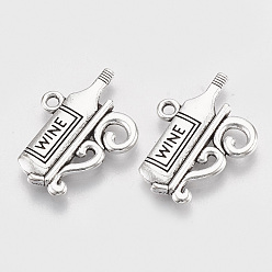 Antique Silver Tibetan Style Alloy Pendants, Wine, Lead Free & Cadmium Free, Antique Silver, 16.5x22x2mm, Hole: 1.6mm, about 285pcs/500g