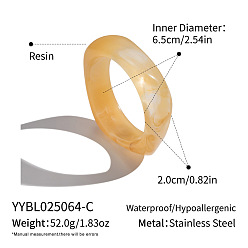 Фора Винтажные браслеты из смолы для женщин, самородки, оранжевые, внутренний диаметр: 2.13 дюйм (5.4 см)