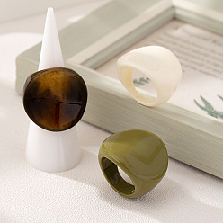 (52) Непрозрачная лаванда 3шт. кольца из смолы, плоско-круглые, разноцветные, 17 мм, внутренний диаметр: 20 мм