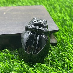 Обсидиан Резные фигурки божьей коровки из натурального обсидиана, Украшения из камня с энергией Рейки, 50 мм