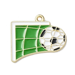 Football Подвески из эмали и сплава, золотые, футбол, 22x24.5x1.2 мм, отверстие : 1.7 мм