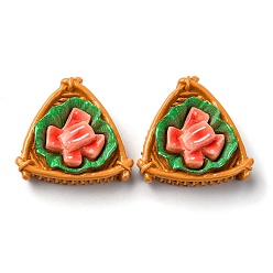 Светло-Коралловый Тема пончика с жареными чипсами, непрозрачная смола, имитация еды, декодированные кабошоны, свет коралловый, 26x29x10.5 мм