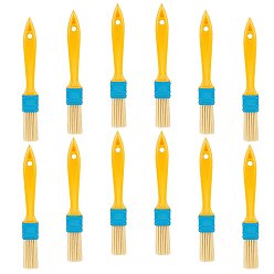 Золотистый Кисть для нейлонового масляного лака, с пластиковой ручкой, золотые, 18x2.5x1.2 см