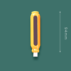 Желтый Пластиковая крышка для мела, с магнитом, школьные принадлежности, колонка, прямоугольные, желтые, 94x20x10 мм