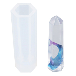 Белый Пуля формы силиконовые формы, формы для литья смолы, инструмент для поделок ювелирных изделий, изготовление ювелирных изделий из эпоксидной смолы, белые, 49x15 мм, Внутренние размеры: 10 mm