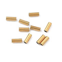 Настоящее золото 18K 304 из нержавеющей стали бусы, колонка, ионное покрытие (ip), долговечный, стойки покрытие, реальный 18 k позолоченный, 4x1.5 мм, отверстие : 1 мм