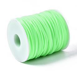 Light Green Hollow Pipe PVC Tubular Synthetic Rubber Cord, Wrapped Around White Plastic Spool, Light Green, 2mm, Hole: 1mm, about 54.68 yards(50m)/roll