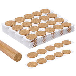Круглые Самоклеящиеся пробковые листы, круглые, 135x27x1.5 мм, круглый : 25 mm в диаметре, 5шт / лист