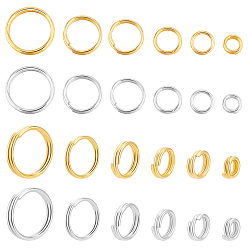 (52) Непрозрачная лаванда 180шт 12 стили латунные разрезные кольца, кольца с двойными петлями, разноцветные, 4~10x1.5 мм, внутренний диаметр: 2.5~8.5 мм, одиночный провод: 0.75 мм, 15 шт / стиль