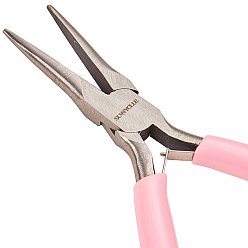 Pink 45 # клещи из углеродистой стали, плоскогубцы с длинной цепью, полирование, розовые, 12.6x7.9x0.9 см