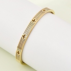 Настоящее золото 18K 304 шарнирные браслеты из нержавеющей стали, широкие браслеты для женщин, крестик, ионное покрытие (ip), реальный 18 k позолоченный, внутренний диаметр: 1.93 дюйм (4.9 см) x 2.32 дюйм (5.9 см)