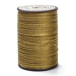 Темно-Золотистый Круглая вощеная нить из полиэстера, микро шнур макраме, витой шнур, для шитья кожи, темные золотарник, 0.45 мм, около 174.97 ярдов (160 м) / рулон