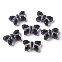 Темно-синий  Шифер Прозрачные бусины лэмпворк, бабочка, темный сланец синий, 11x19x6 мм, отверстие : 1 мм, Около 55~65 шт / 100 г