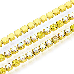 Цитрин Железо горный хрусталь чашка цепи, с катушкой, цитрин, 2x2x2 мм, около 30.00 футов (9.14 м) / рулон