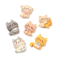 (52) Непрозрачная лаванда Непрозрачные кабошоны из смолы, форма кошки, разноцветные, 25~27.5x19~23.5x10~10.5 мм