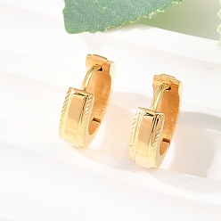 Золотой Серьги из 304 нержавеющей стали, с 316 ушными шпильками из хирургической нержавеющей стали, ионное покрытие (ip), золотые, 13x4 мм