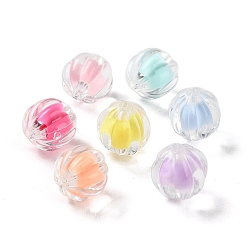 Тыква Прозрачные акриловые бусины, бусина в бусине, тыква, 9.5 мм, отверстие : 2.5 мм, 1111 шт / 500 г