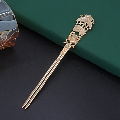 Light Gold Alloy Hair Stick Findings, Light Gold, 158x25mm