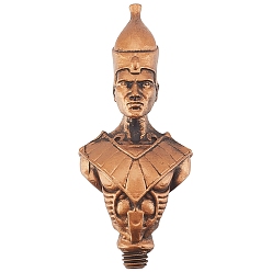 Red Copper Zinc Alloy Handle, for Wax Seal Stamp, Wedding Invitations Making, Pharaoh Shape, Red Copper, 79x34x18mm