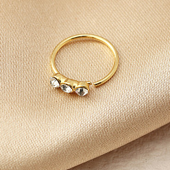 Золотой Латунный прозрачный кубический цирконий плоский круглый обруч для носа для женщин и мужчин, украшения для пирсинга тела, золотые, внутренний диаметр: 9 мм