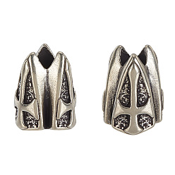 Античное Серебро 2 латунные бусины шт., крестик, античное серебро, 17x13 мм, отверстие : 4.8 мм, 2 шт / комплект