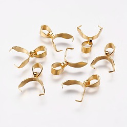 Золотой 201 нержавеющей стали ледоруб прижимные поручительств, золотые, 11.5x12x3.5 мм, отверстие : 3.5x5 мм, внутренний: 7 mm, штифты : 0.5 мм