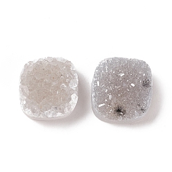 Druzy Agate Natural Druzy Agate Cabochons, Square, 12x12x4.5~5mm