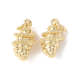 Shell Shape Латунные подвески, морские животные амулеты, без кадмия и без свинца, стойки покрытие, долговечный, с целью перехода в кольце, формы раковины, 14.5x8.5x7 мм, отверстие : 3 мм