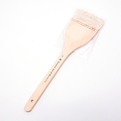 Бланшированный Миндаль Кисть детская поделки граффити ручка, с деревянной ручкой и шерстяной щеткой, медный провод, бланшированный миндаль, 28.1x8.3x1.05 см, отверстие : 8 мм