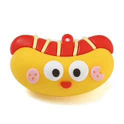 Food ПВХ подвески, питание, питание, 46.5x28x22 мм, отверстие : 2 мм