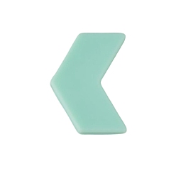 Аквамарин Бусины из пищевого силикона со стрелками, аквамарин, 20x10 мм