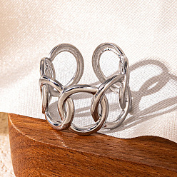 Нержавеющая Сталь Цвет 201 манжетные кольца из нержавеющей стали с овальными звеньями, цвет нержавеющей стали, внутренний диаметр: 17 мм