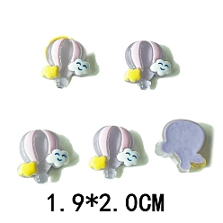 Лиловый Светящиеся кабошонов смолы, облако с воздушным шаром, светится в темноте, сирень, 20x19 мм