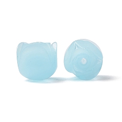 Licht Himmel blau Epoxidharzperlen, imitatorische Jade, Rose, Licht Himmel blau, 10.5x10 mm, Bohrung: 1.2 mm