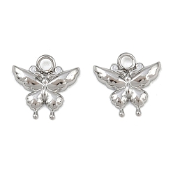 Бабочка 304 прелести нержавеющей стали, без свинца, без кадмии и без никеля, бабочка, 10.5x10.5x1.5 мм, отверстие : 1.8 мм