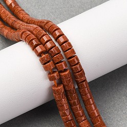 Камень с Пылевым Золотом Синтетические голдстоуновские бисер пряди, диск, Heishi бусы, 4.5x2.5 мм, отверстие : 0.9 мм, около 149~153 шт / нитка, 14.84'' (37.7 см) ~ 14.96'' (38 см)