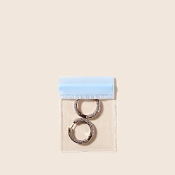 Светло-Голубой Прозрачные ПВХ-пакеты для ювелирных изделий с застежкой-молнией, водонепроницаемые самозапечатывающиеся пакеты, прямоугольные, Небесно-голубой, 8x6 см